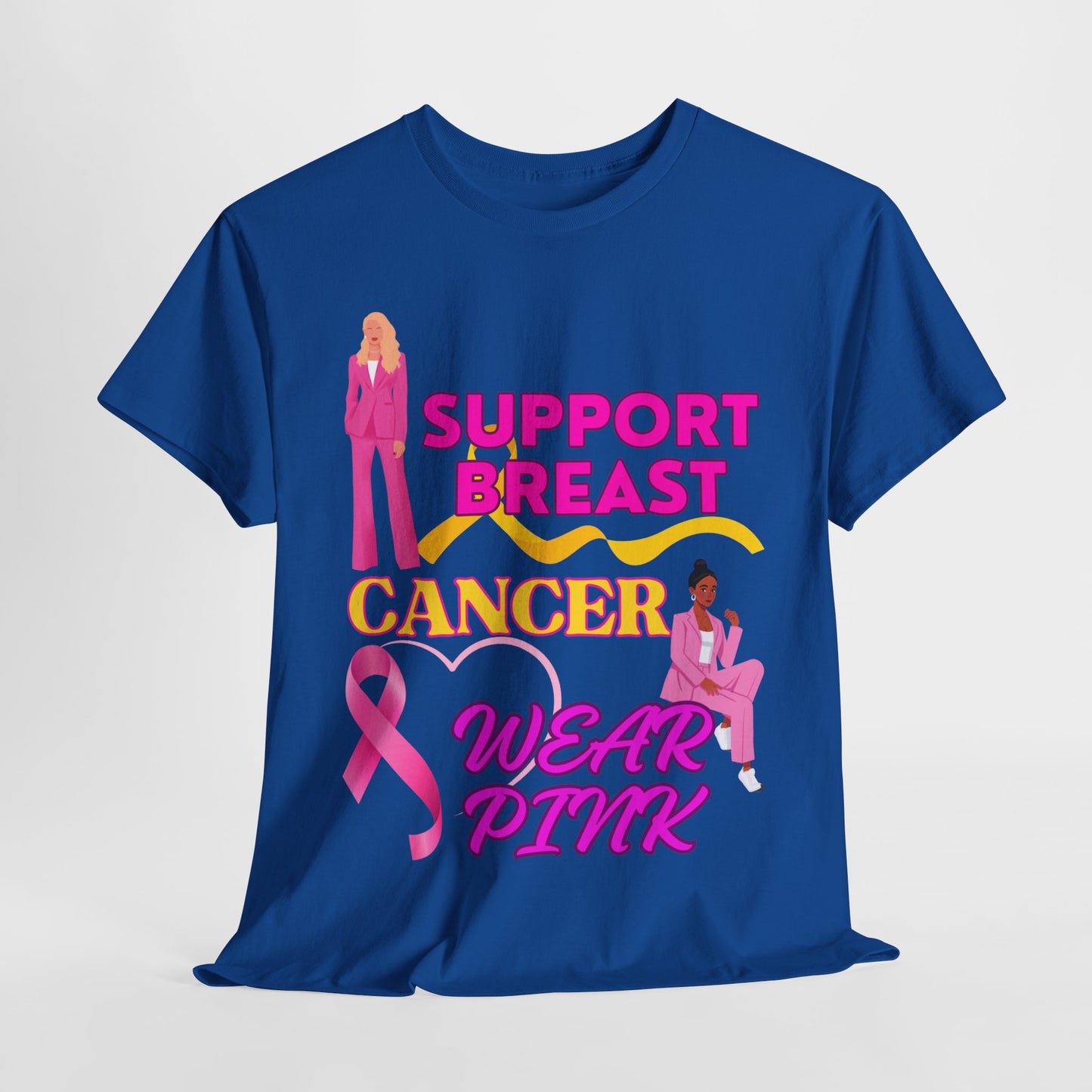 Unisex Heavy Cotton Graphic design (Support Breast Cancer) T-shirt