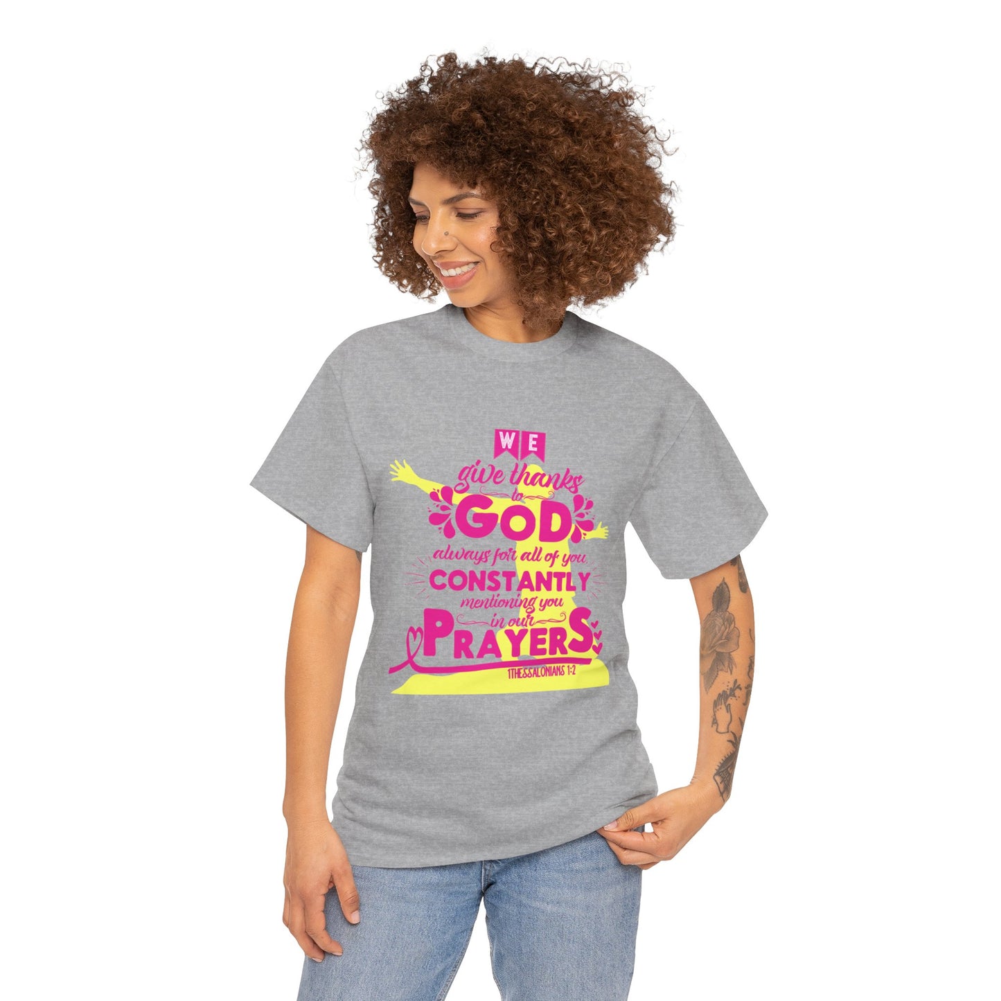 Unisex Heavy Cotton Graphic design (Give Thanks to God) T-shirt