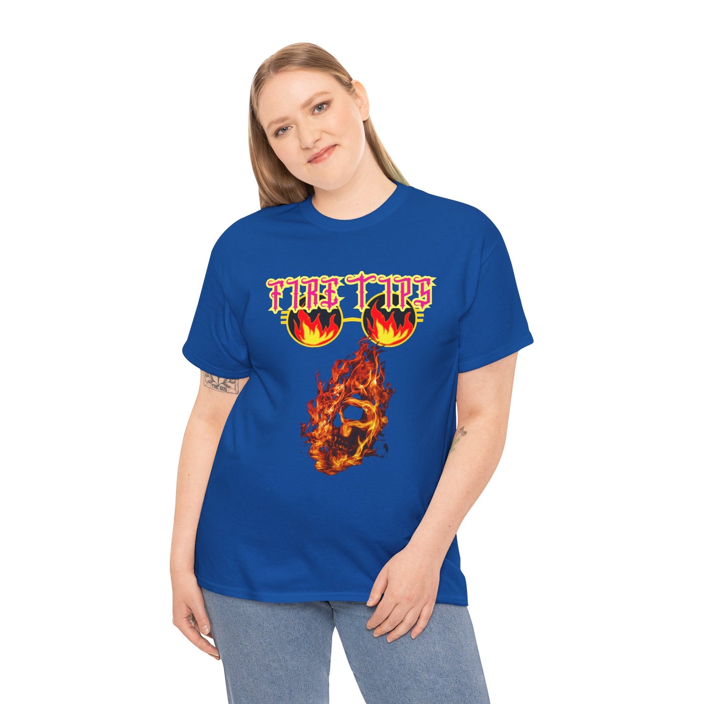 Unisex Heavy Cotton Graphic design (Fire Tips) T-shit