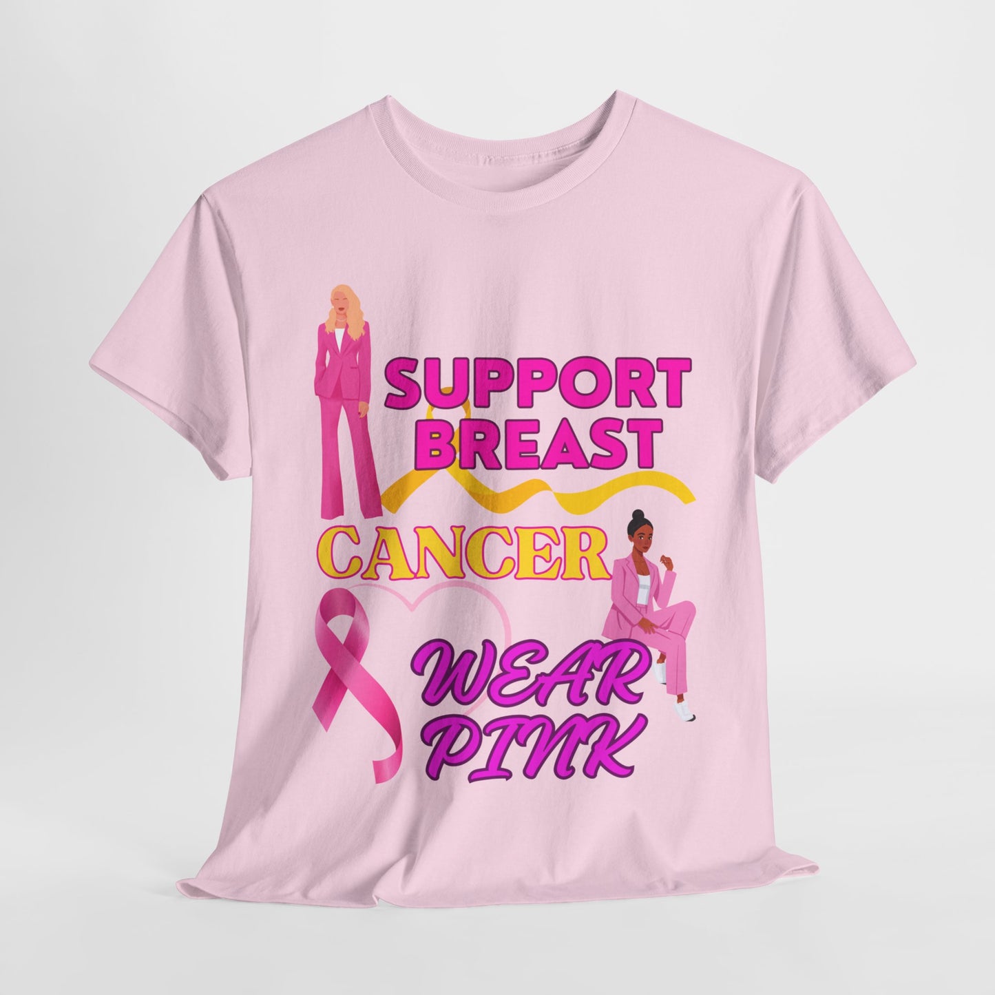 Unisex Heavy Cotton Graphic design (Support Breast Cancer) T-shirt