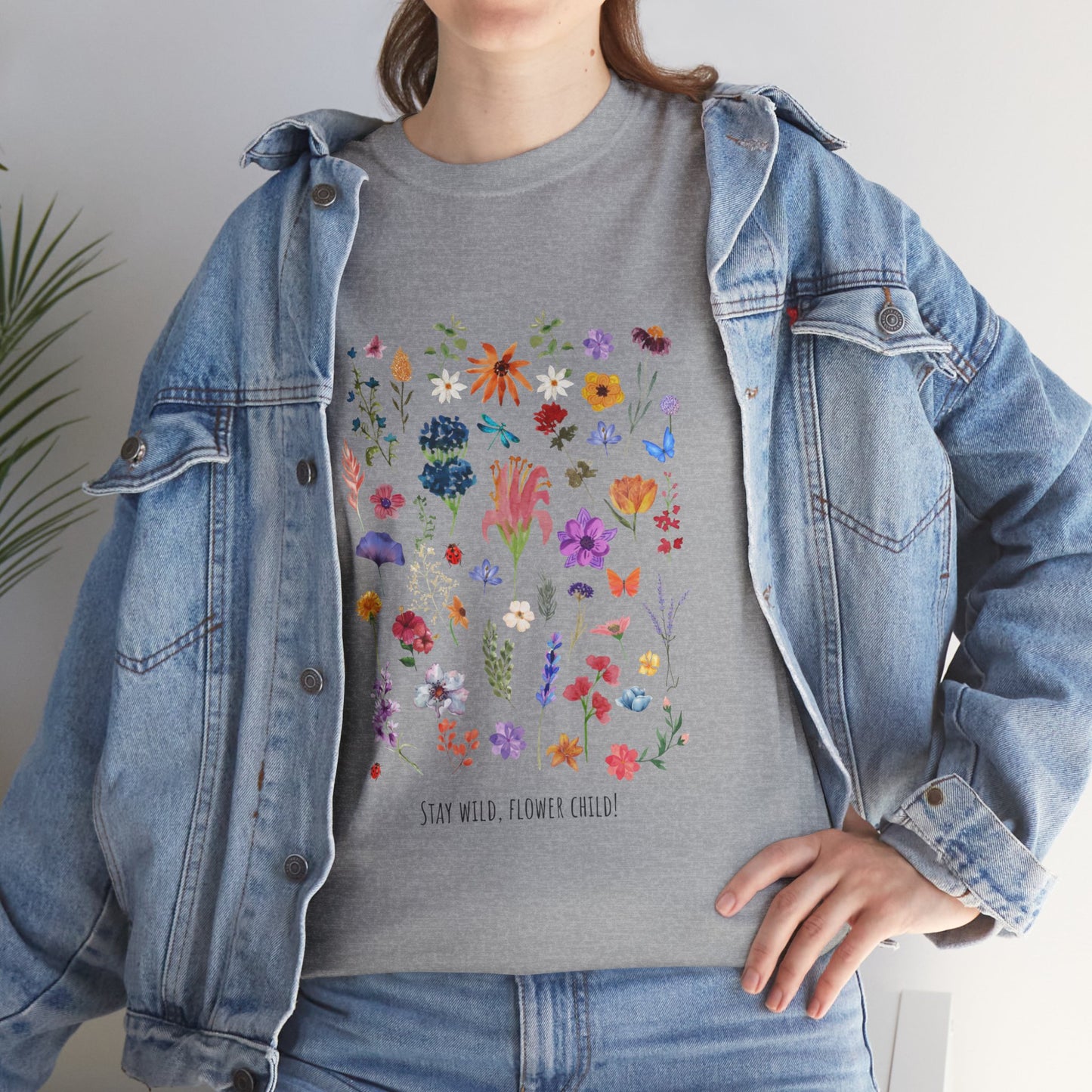 Unisex Heavy Cotton Graphic design (Flowers) T-shirt