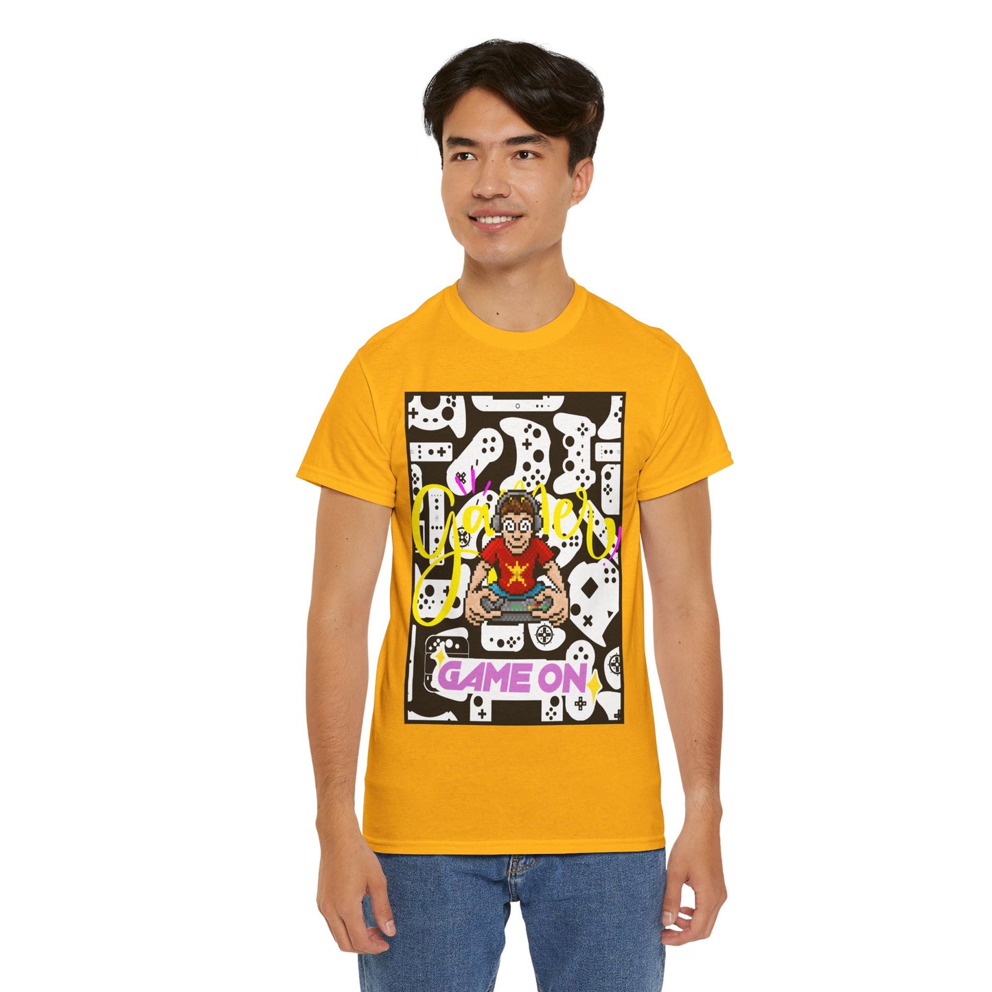 Unisex Heavy Cotton Graphic design (Gamer, Game On) T-shirt