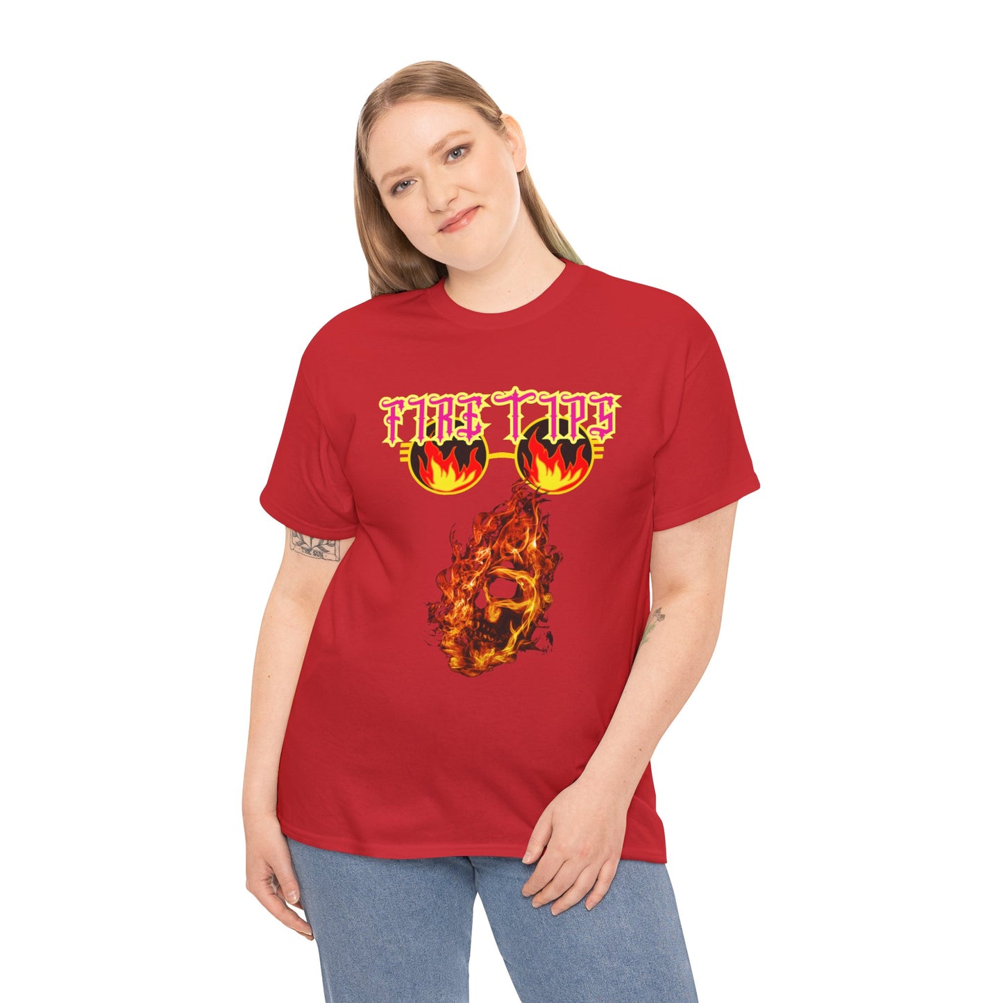 Unisex Heavy Cotton Graphic design (Fire Tips) T-shit