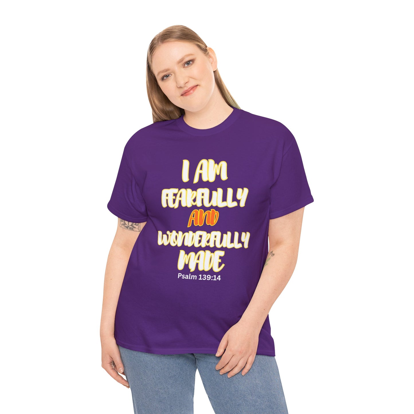 Unisex Heavy Cotton Graphic design (I Am Fearfully and Wonderfully Made) T-shirt