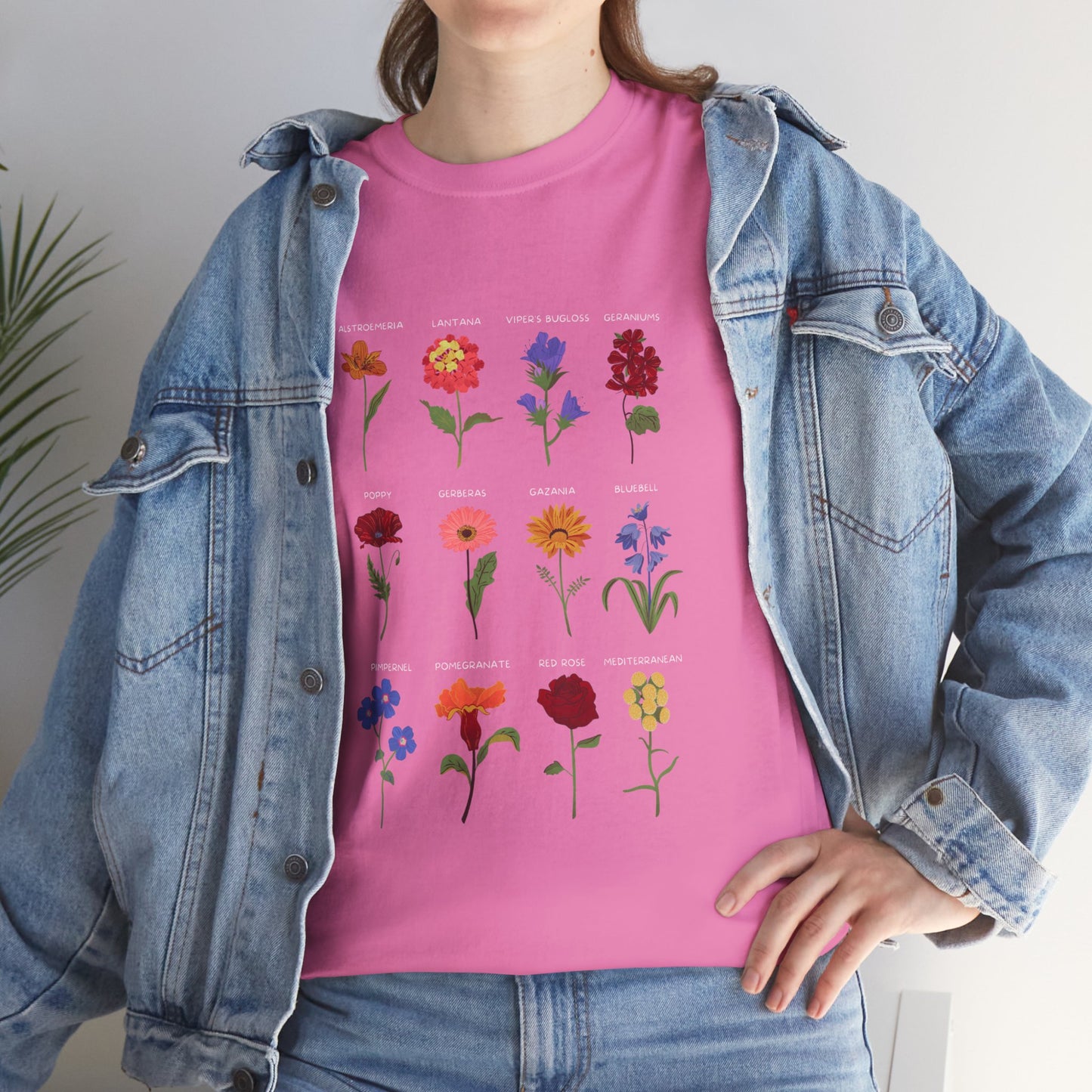 Unisex Heavy Cotton Graphic Design (Flowers) T-shirt