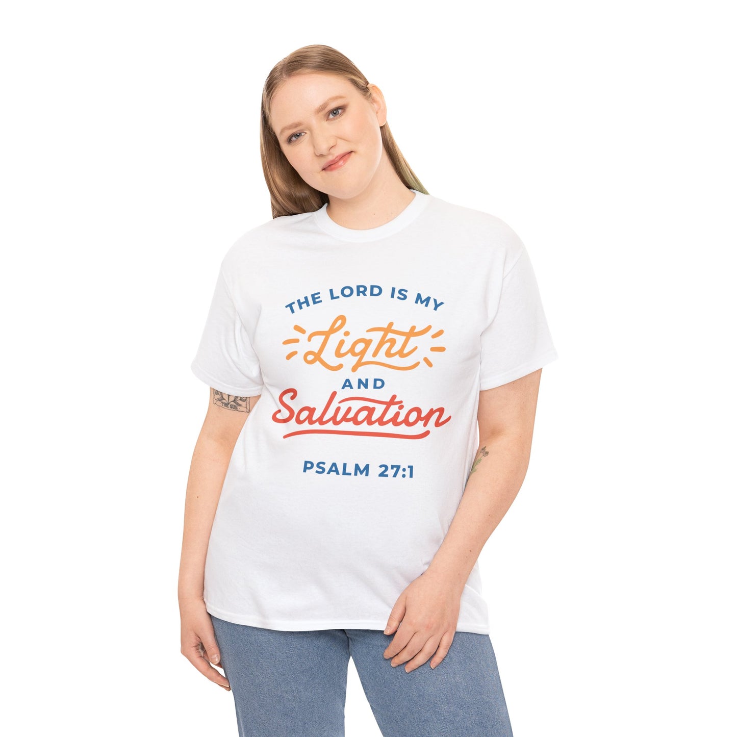 Unisex Heavy Cotton Graphic design (My Lord is my Light and Salvation) T-shirt