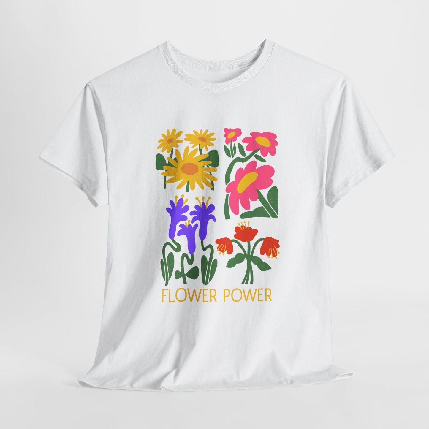 Unisex Heavy Cotton Graphic design (Flower Power) T-shirt