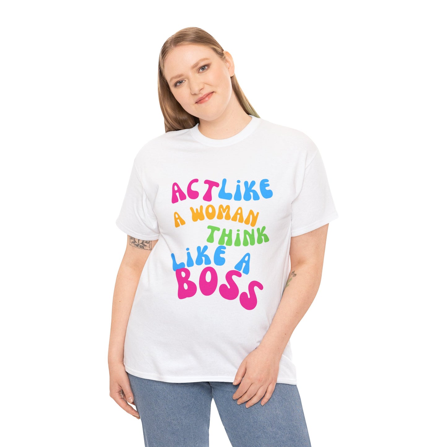 Unisex Heavy Cotton Graphic Design (Act Like a Boss) T-shirt