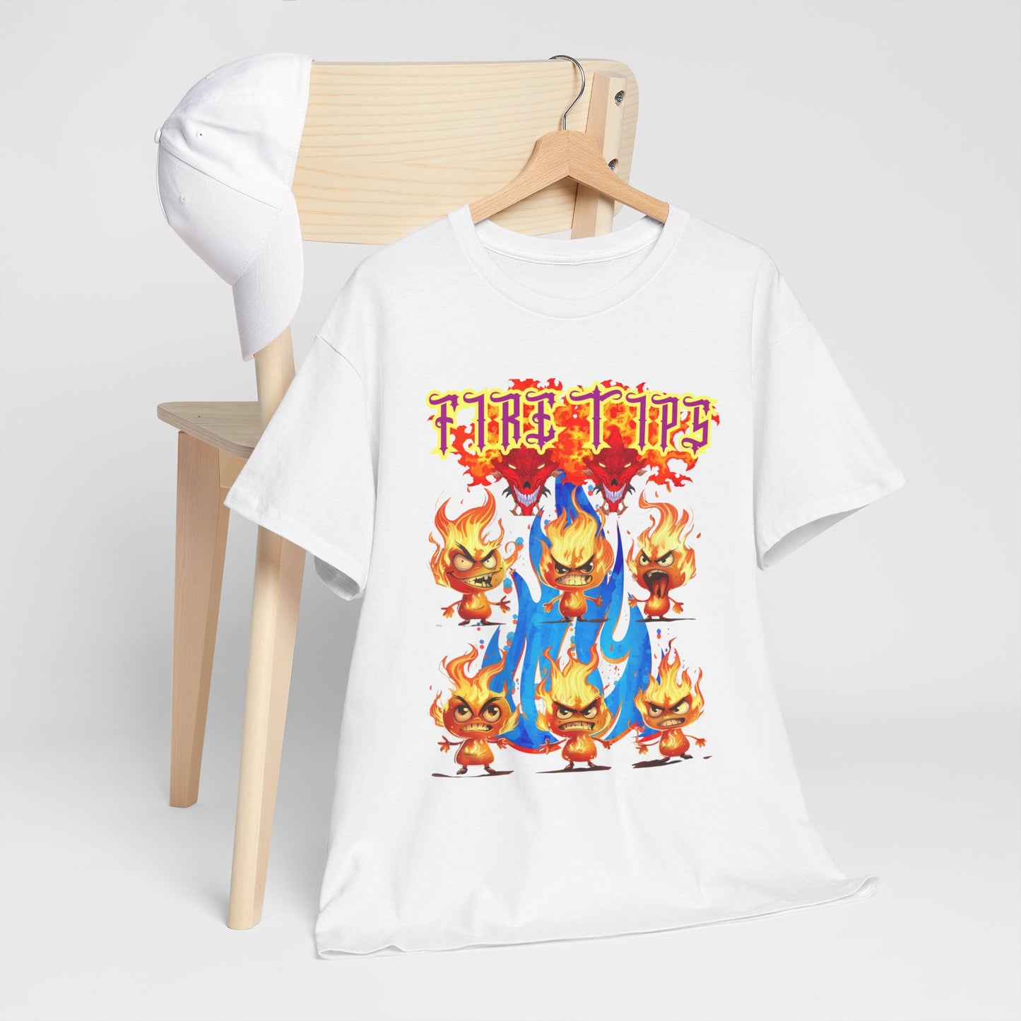 Unisex Heavy Cotton Graphic design (Fire Tips)  T-shirt