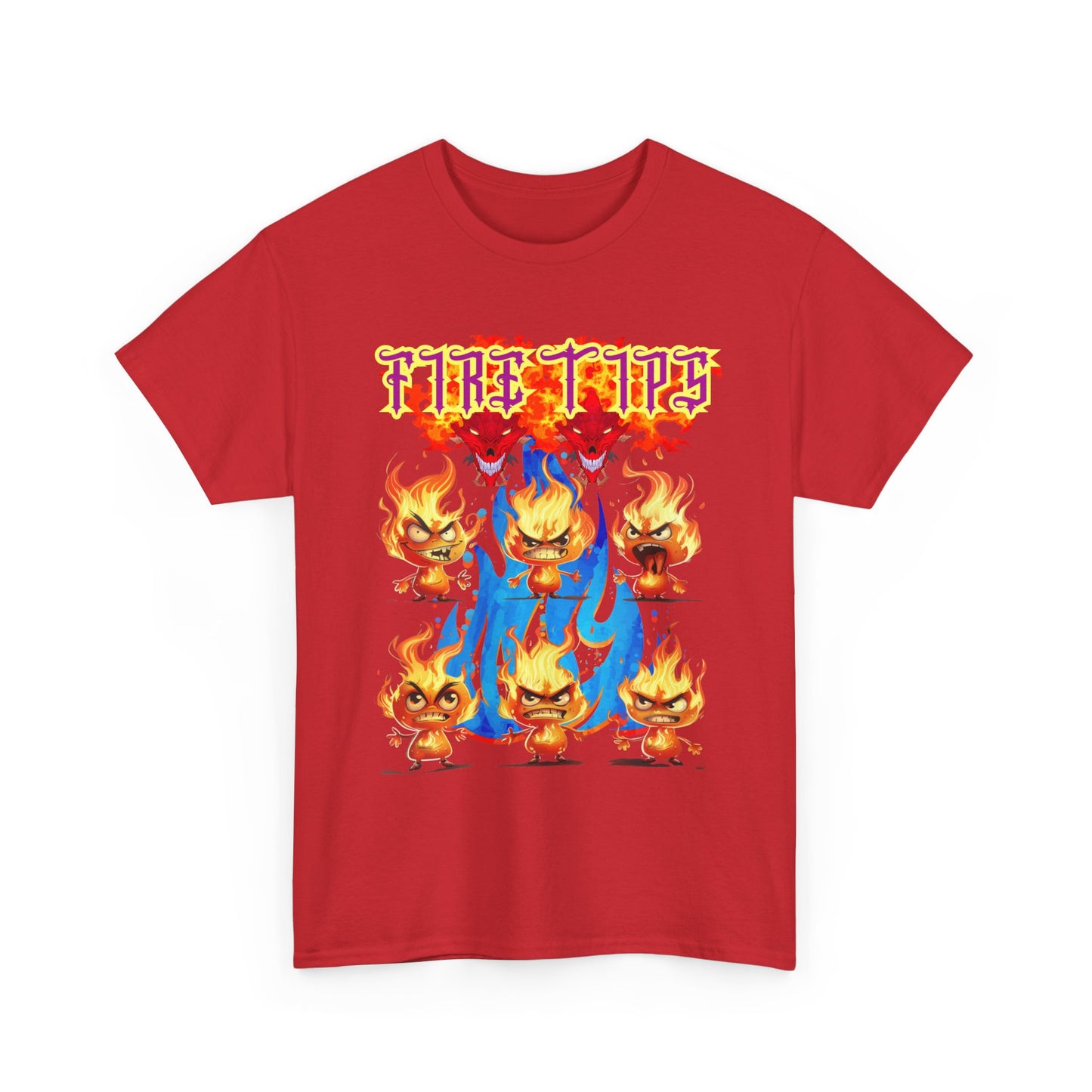 Unisex Heavy Cotton Graphic design (Fire Tips)  T-shirt