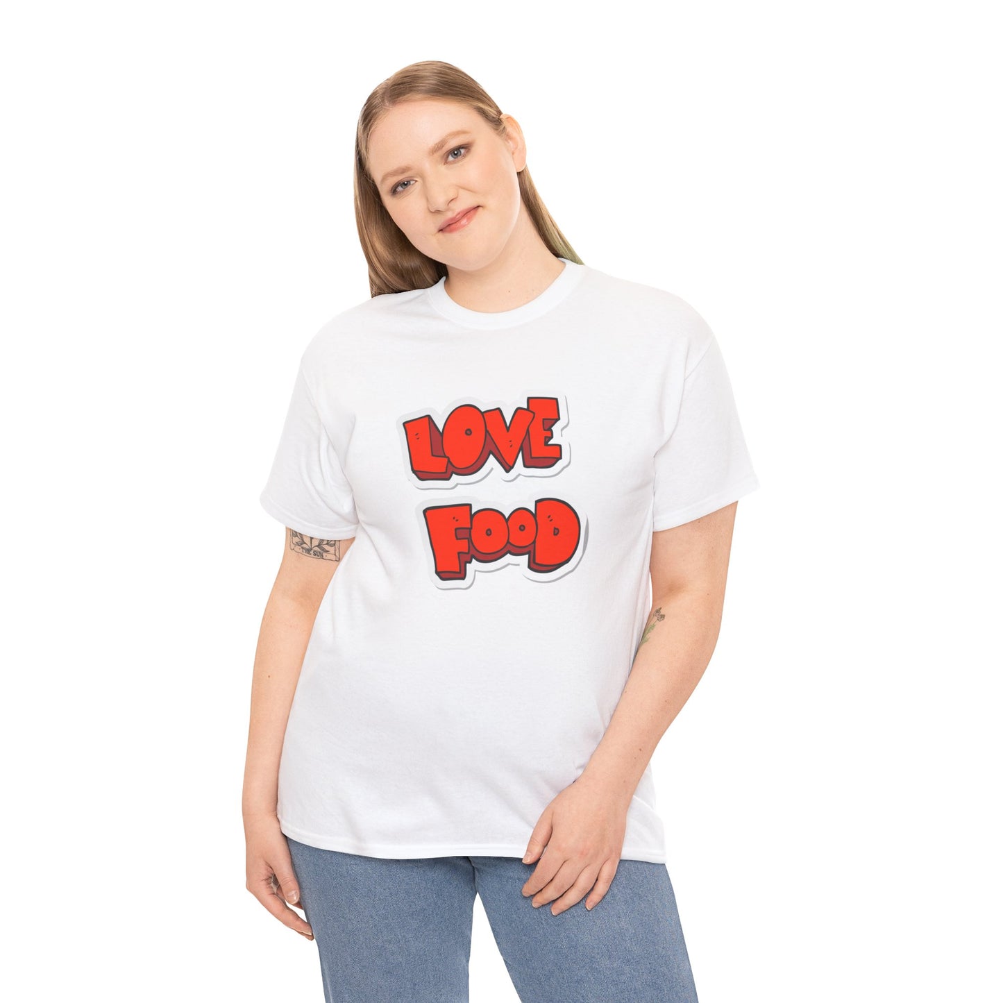 Unisex Heavy Cotton Graphic Design (Love Food) T-shirt