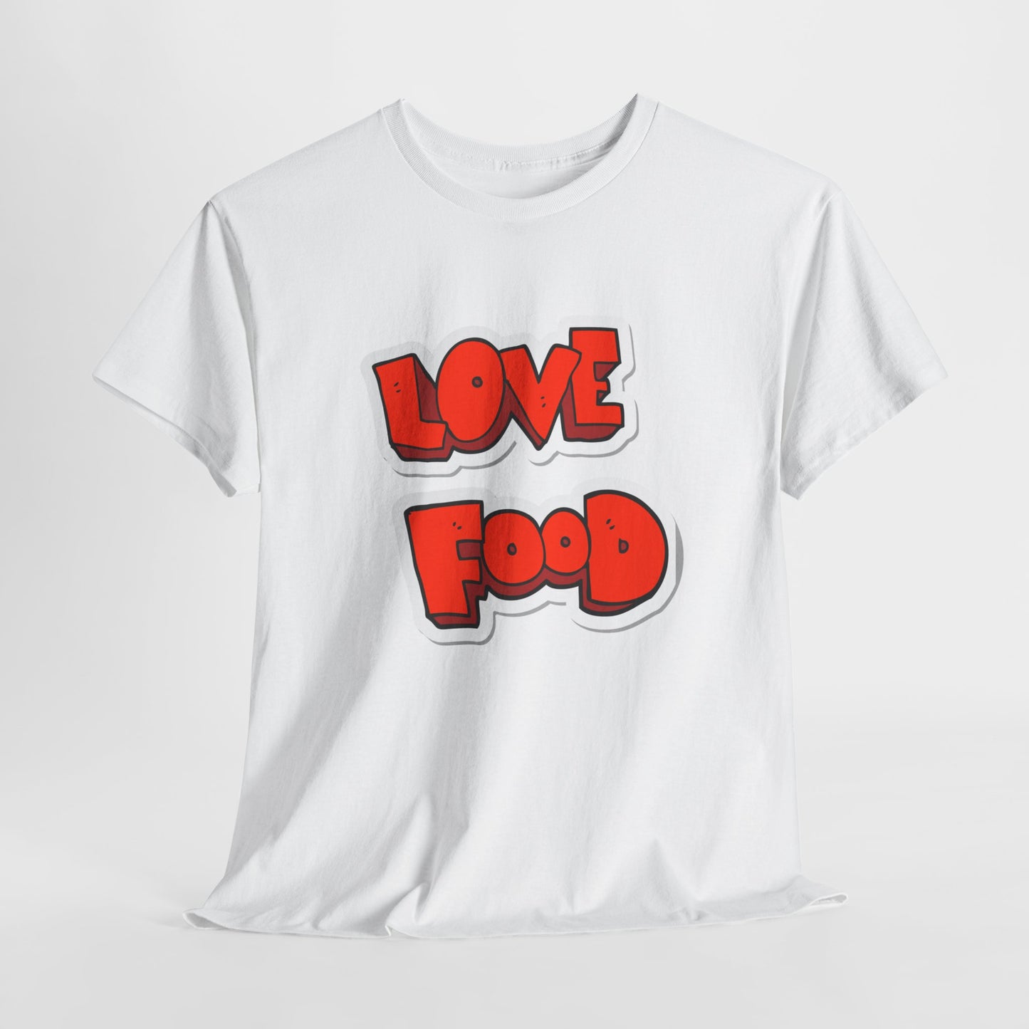 Unisex Heavy Cotton Graphic Design (Love Food) T-shirt