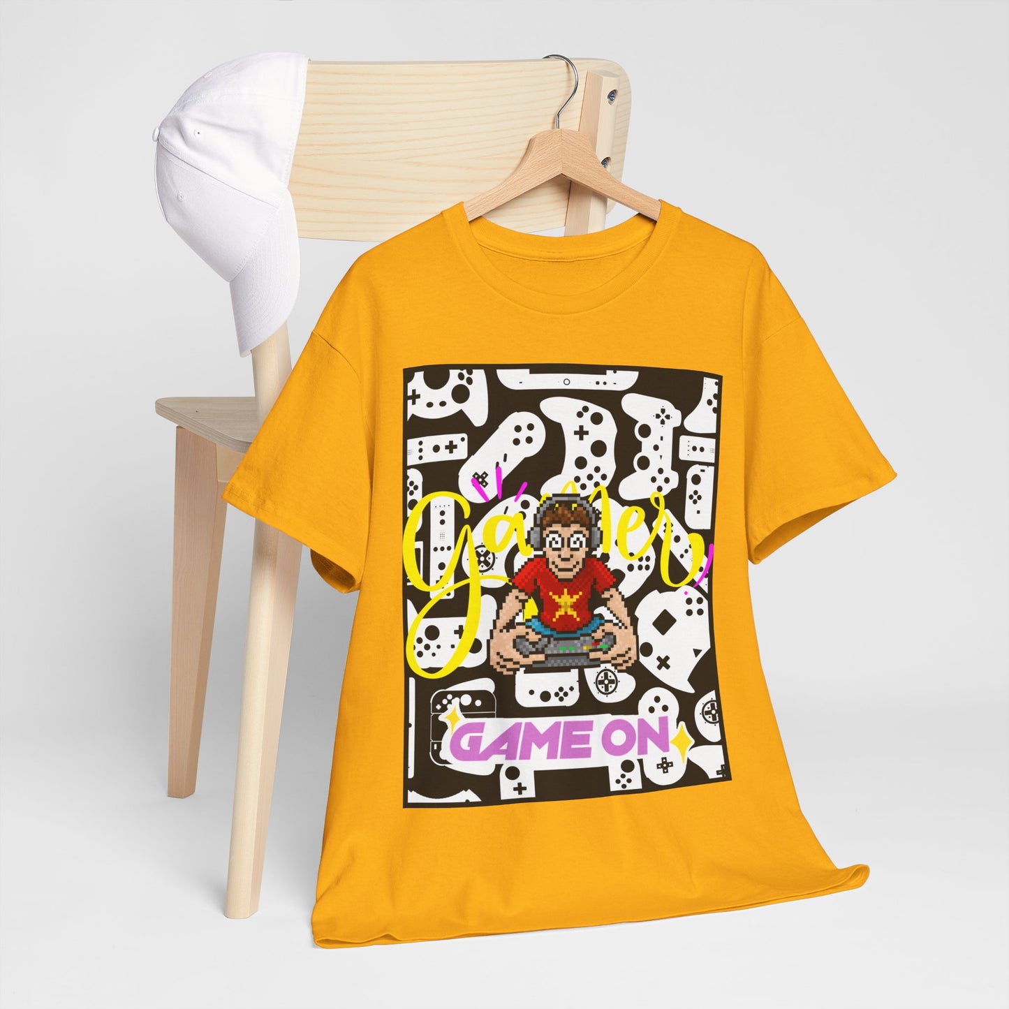 Unisex Heavy Cotton Graphic design (Gamer, Game On) T-shirt