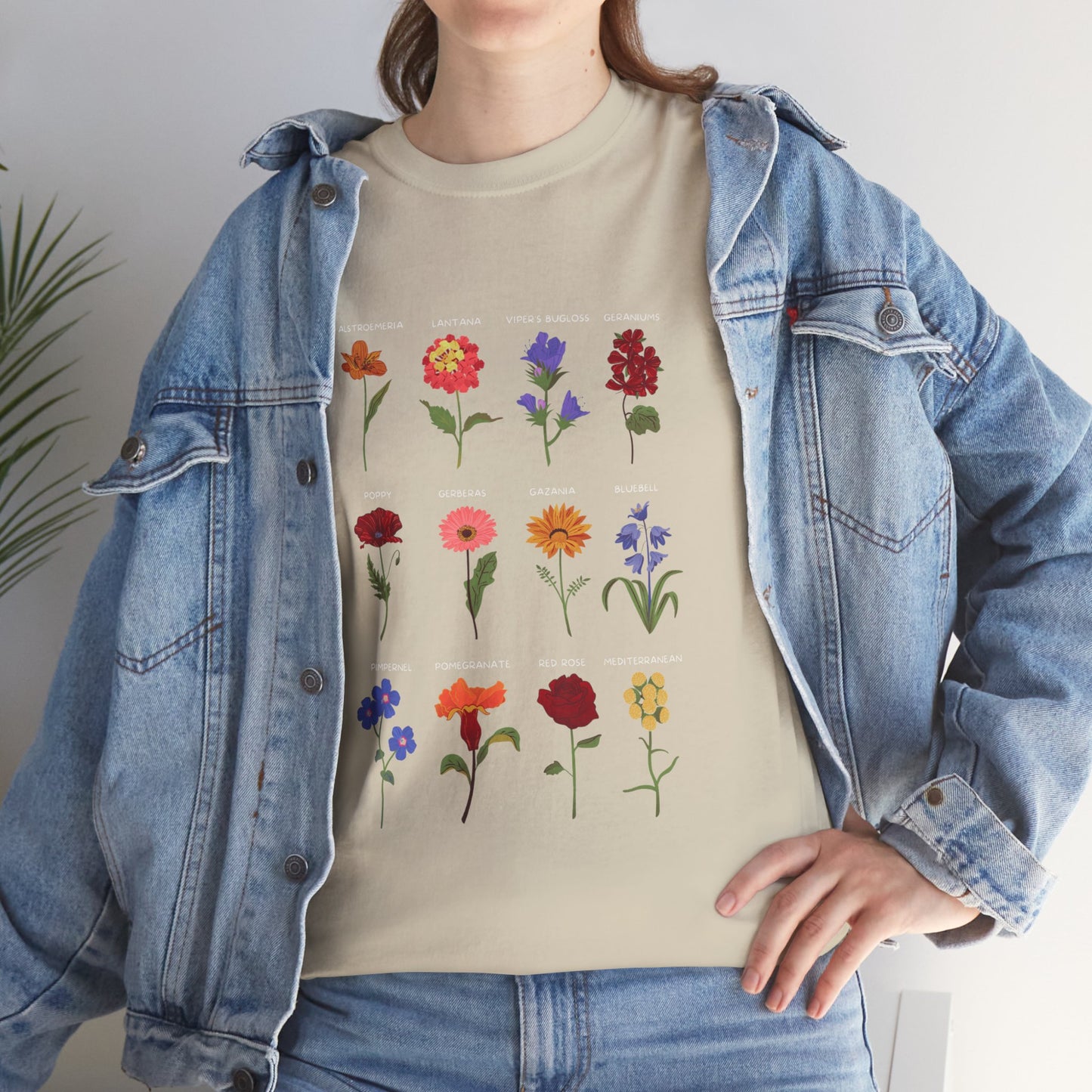 Unisex Heavy Cotton Graphic Design (Flowers) T-shirt