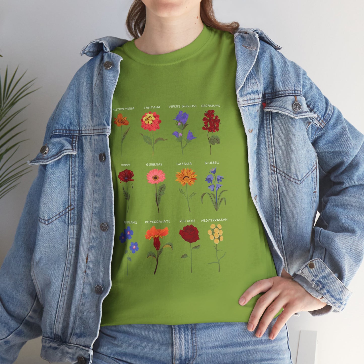 Unisex Heavy Cotton Graphic Design (Flowers) T-shirt