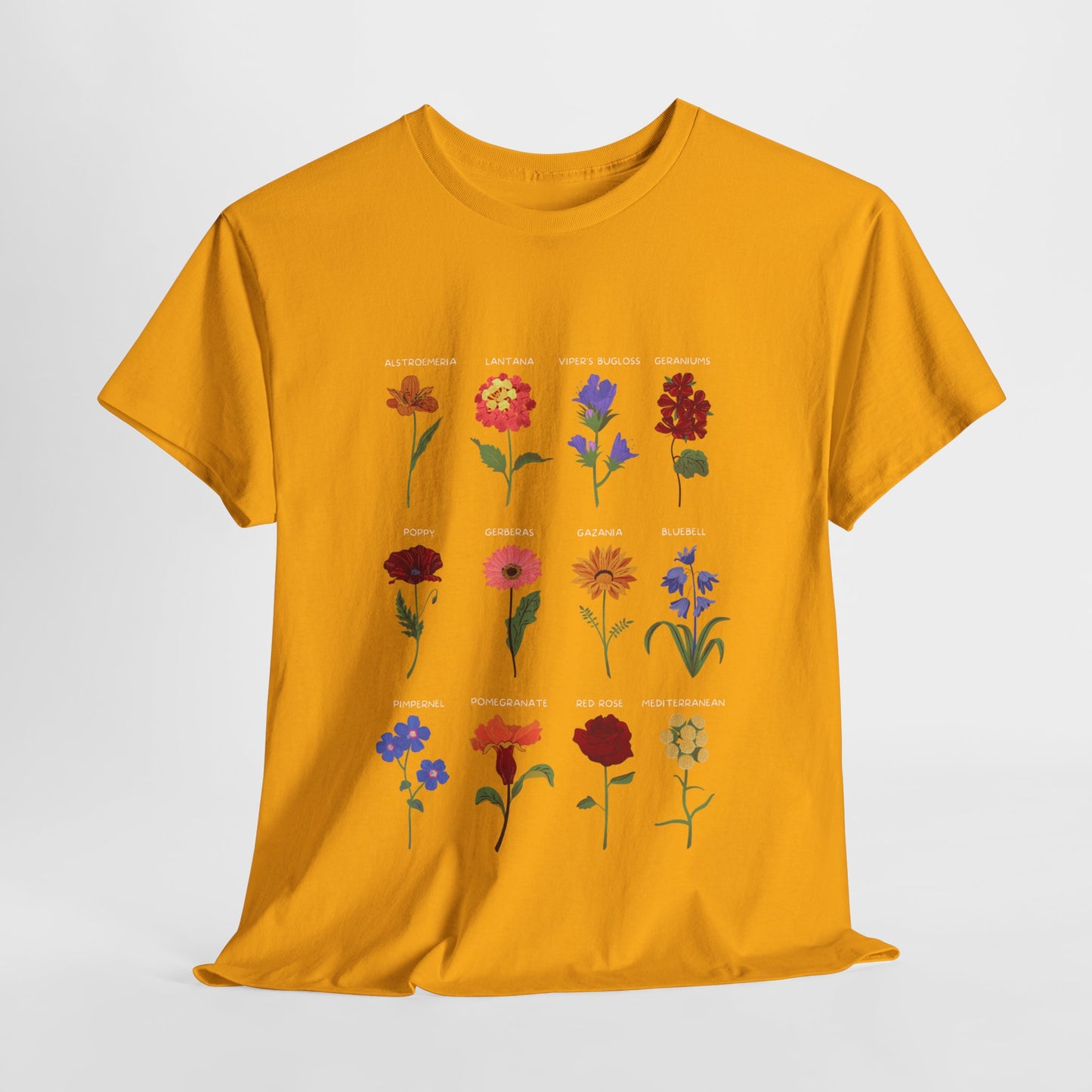 Unisex Heavy Cotton Graphic Design (Flowers) T-shirt