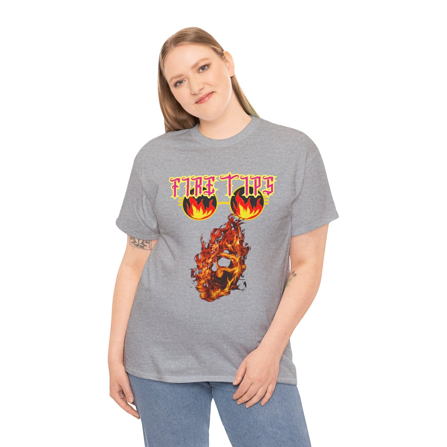 Unisex Heavy Cotton Graphic design (Fire Tips) T-shit