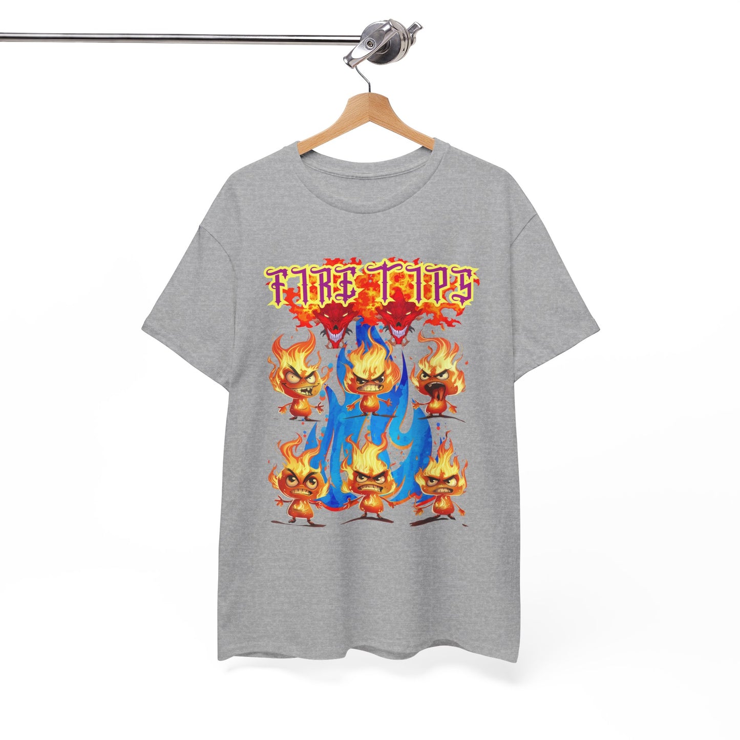 Unisex Heavy Cotton Graphic design (Fire Tips)  T-shirt