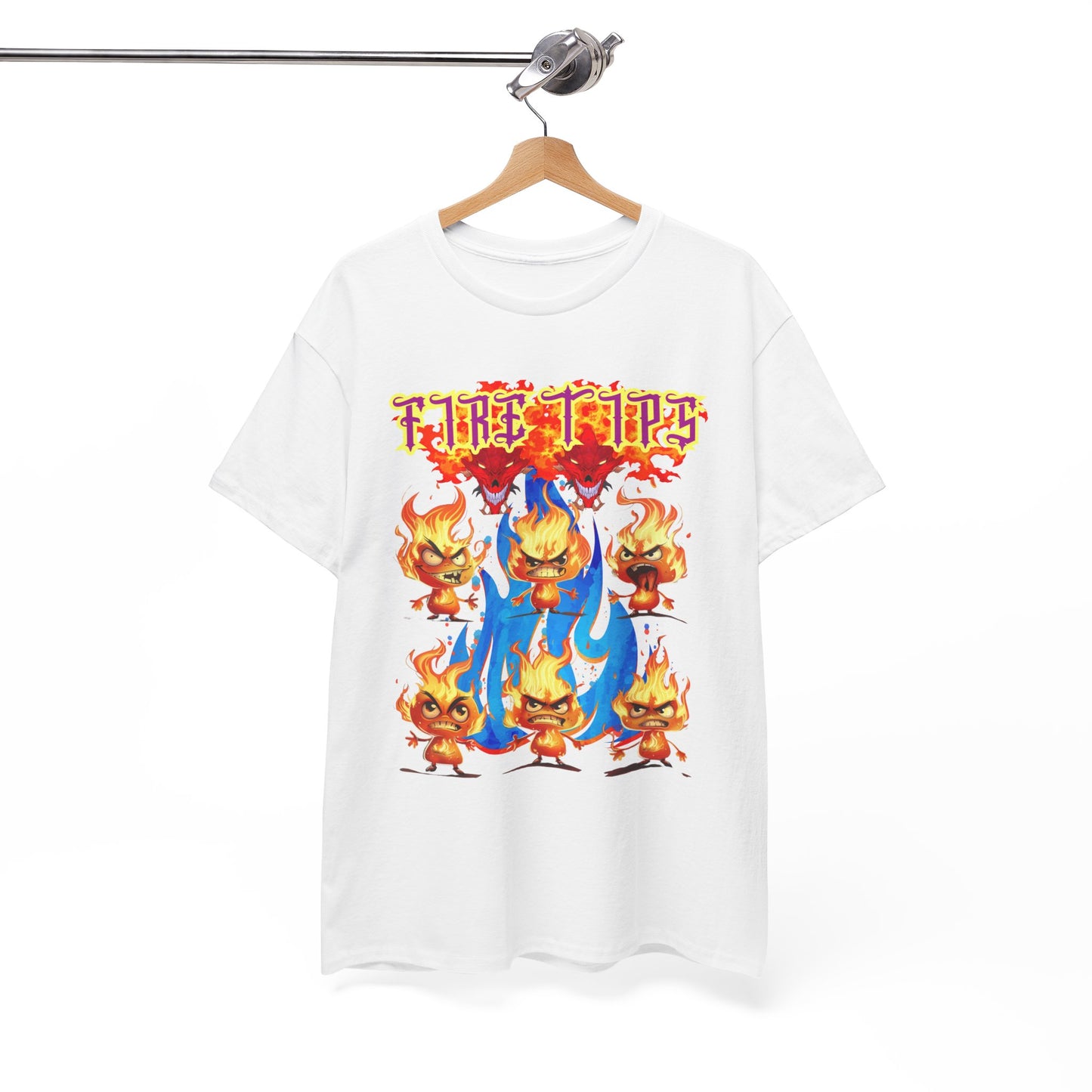 Unisex Heavy Cotton Graphic design (Fire Tips)  T-shirt