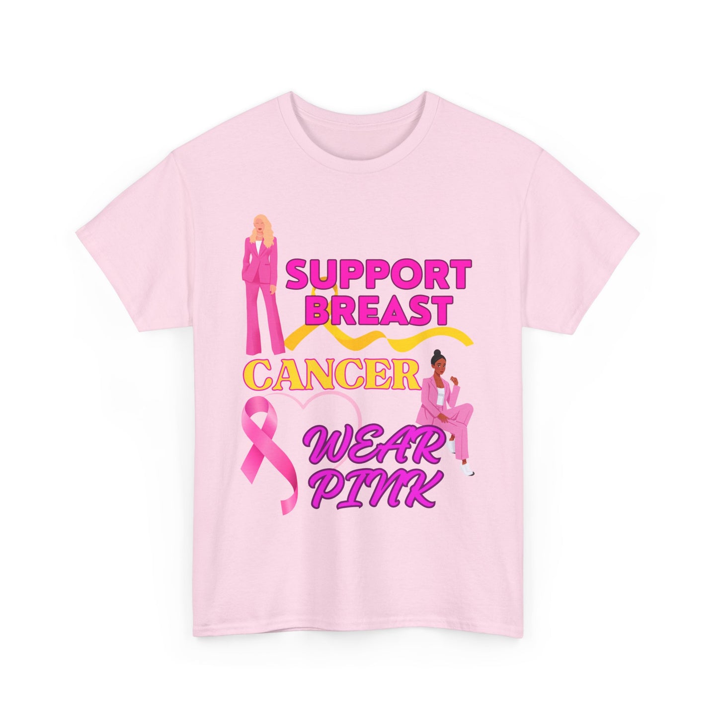 Unisex Heavy Cotton Graphic design (Support Breast Cancer) T-shirt