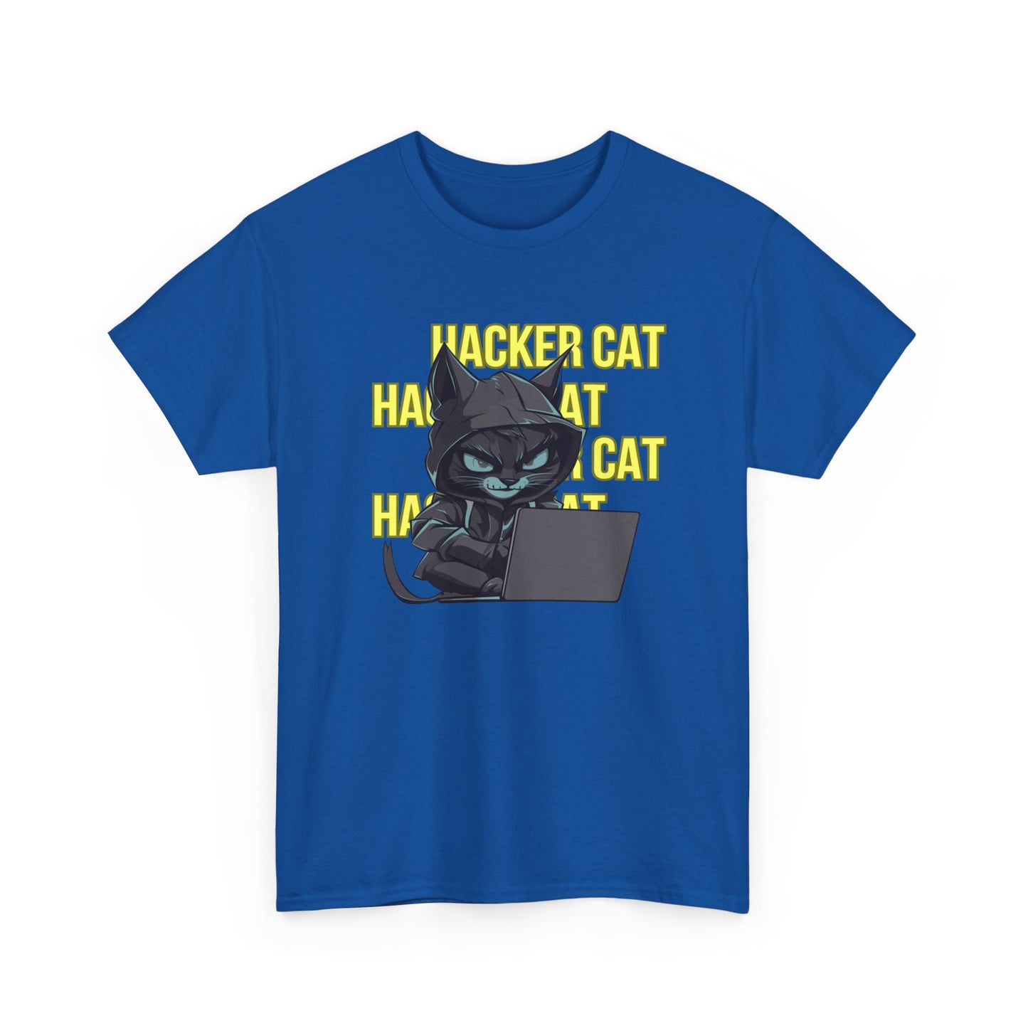 Unisex Heavy Cotton Graphic Design (Hacker Cat) T-shirt