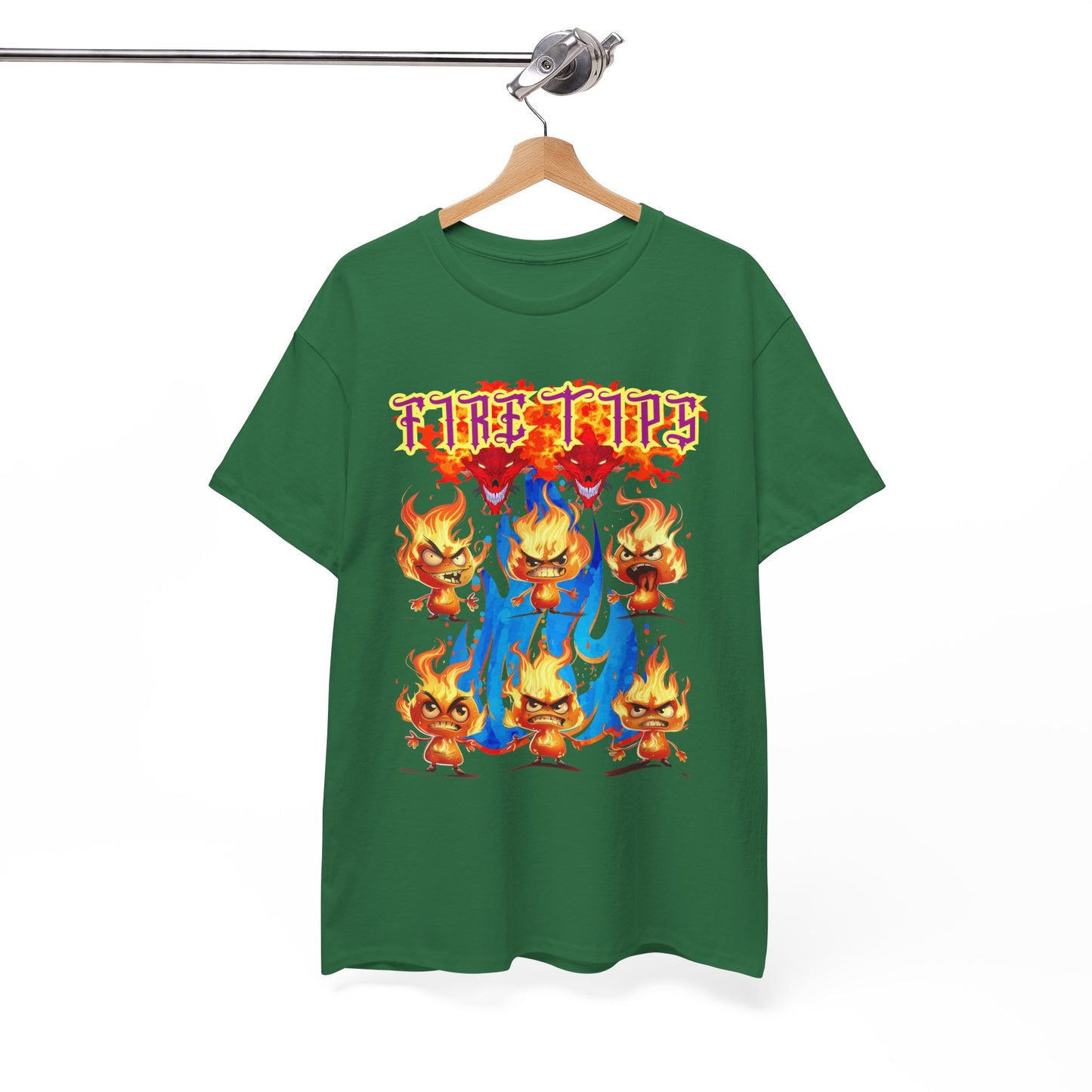 Unisex Heavy Cotton Graphic design (Fire Tips)  T-shirt