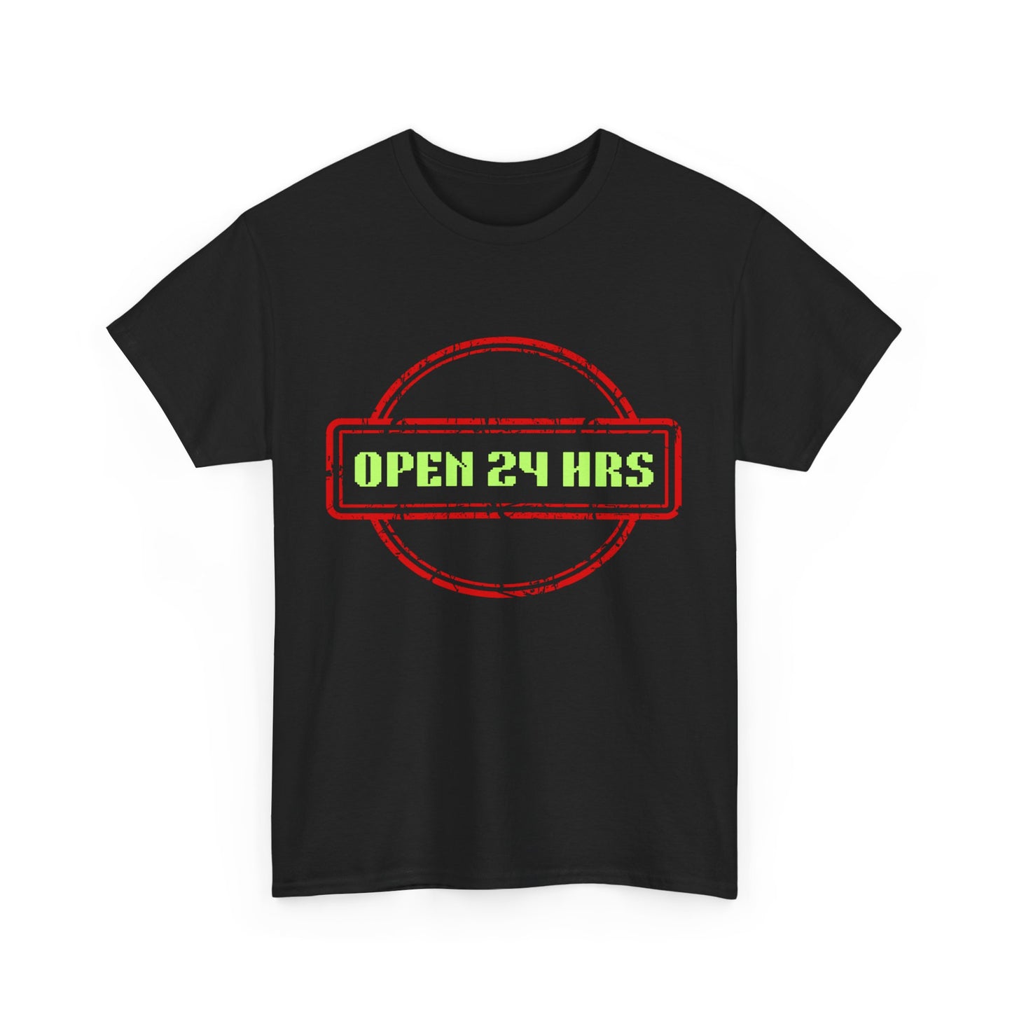 Unisex Heavy Cotton Graphic Design (Open 24 hrs) T-shirt