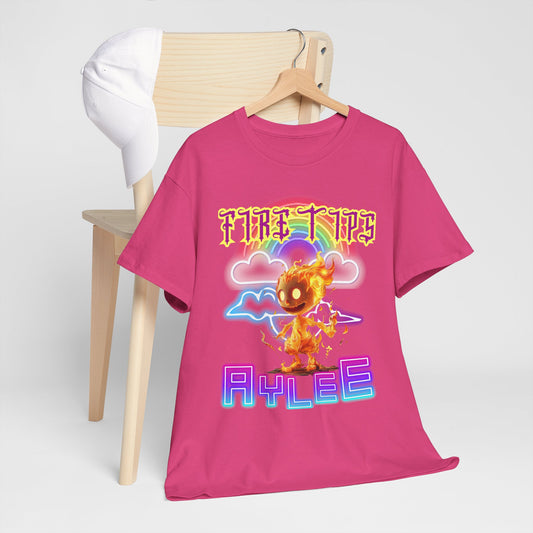 Unisex Heavy Cotton Graphic design (Fire Tips Aylee) T-shirt