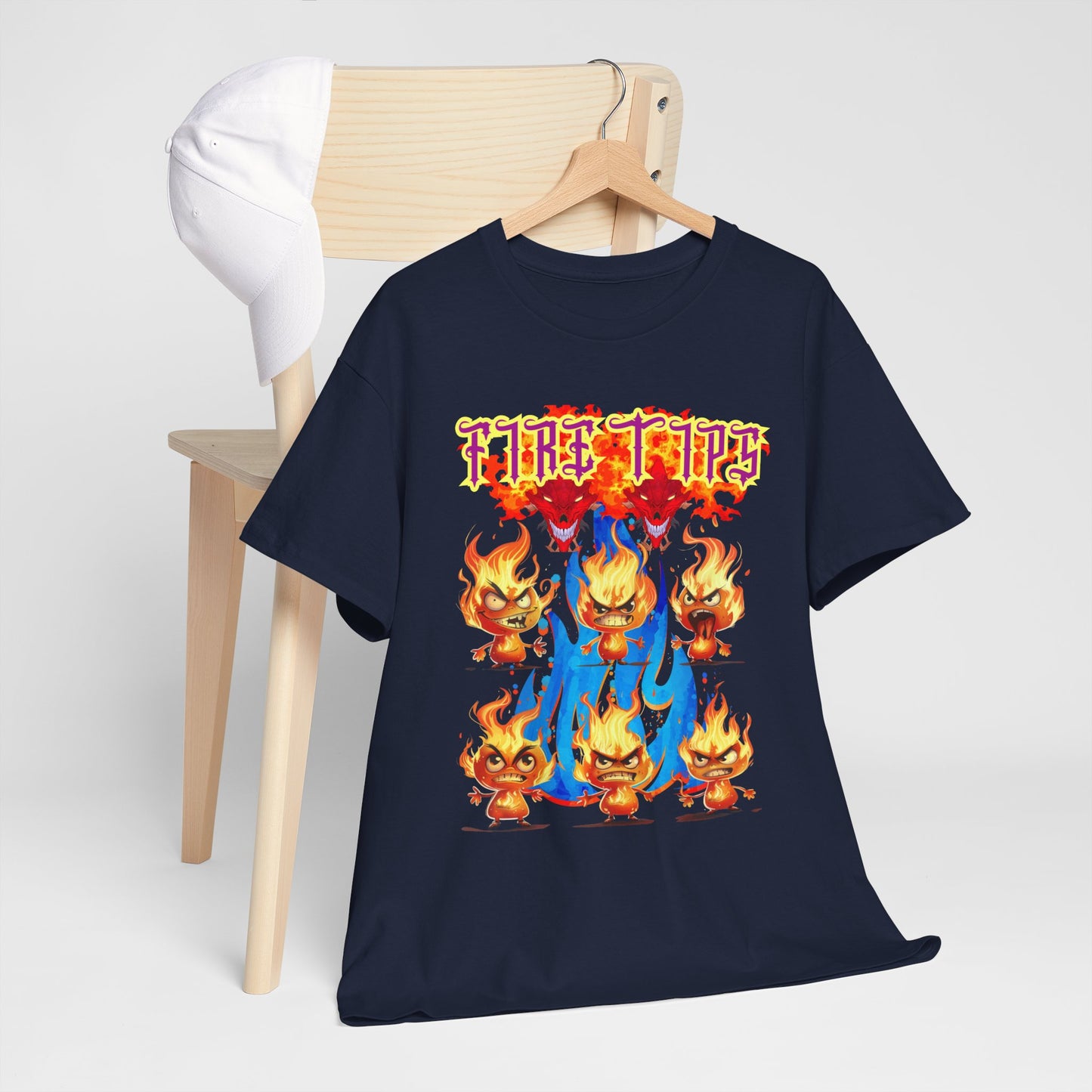 Unisex Heavy Cotton Graphic design (Fire Tips)  T-shirt