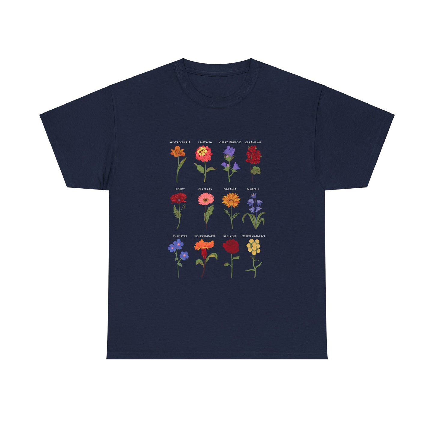 Unisex Heavy Cotton Graphic Design (Flowers) T-shirt