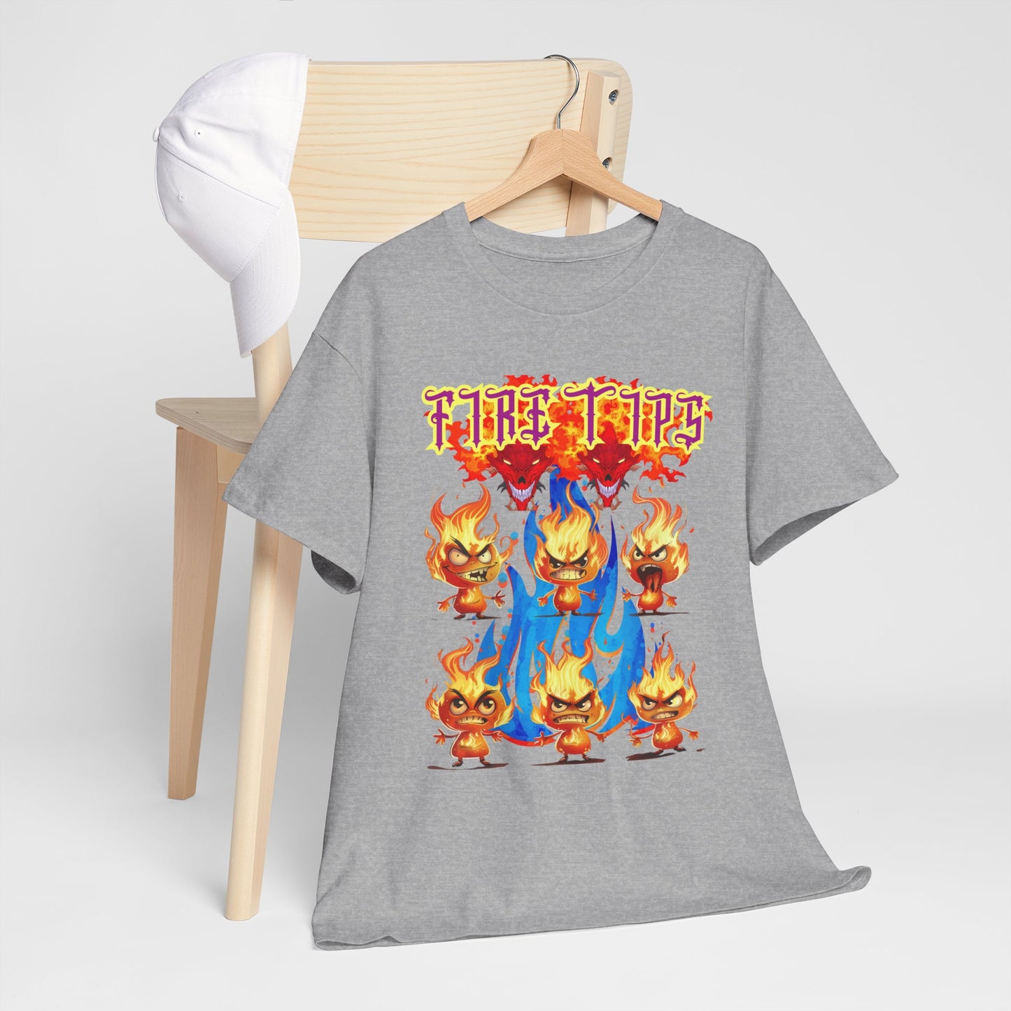 Unisex Heavy Cotton Graphic design (Fire Tips)  T-shirt