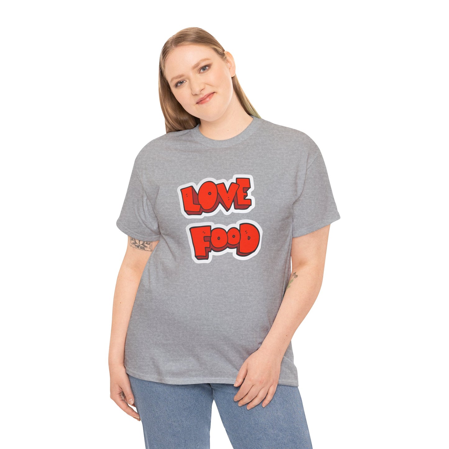 Unisex Heavy Cotton Graphic Design (Love Food) T-shirt