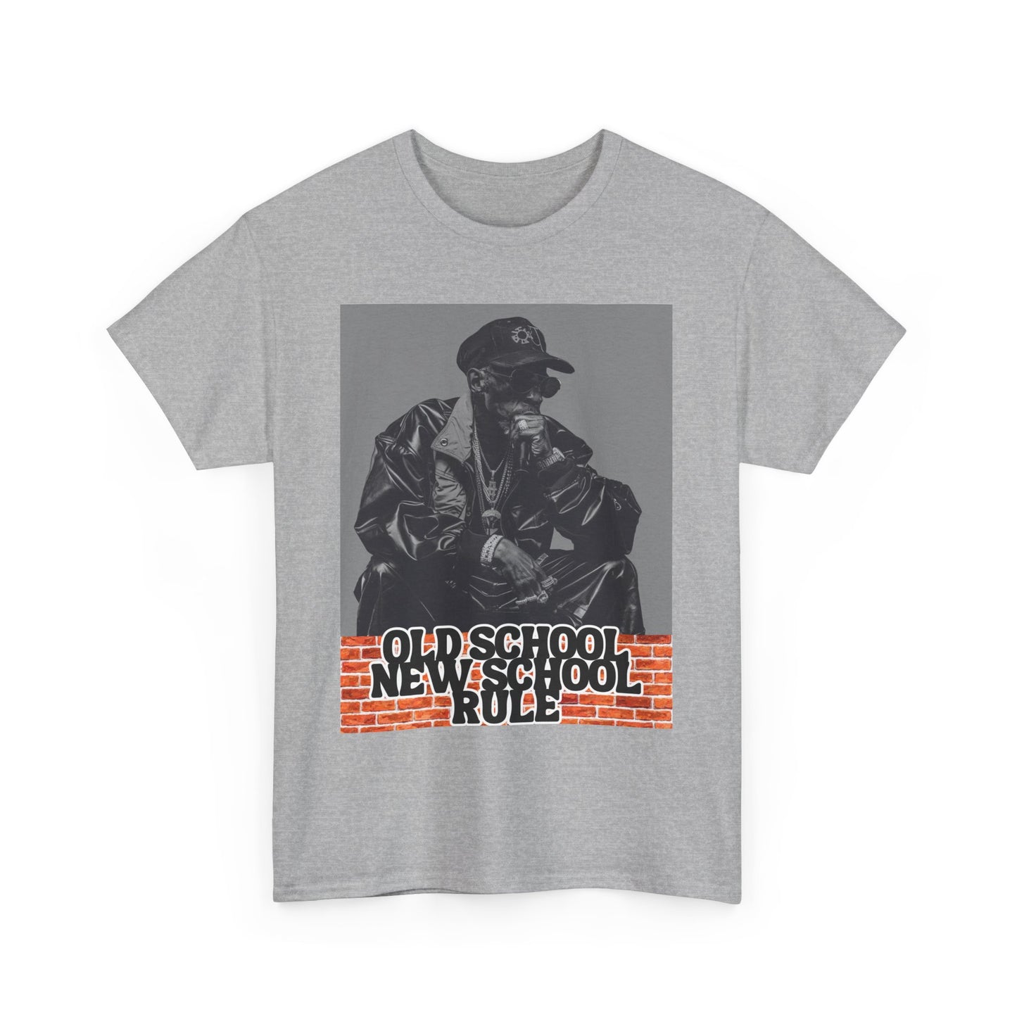 Unisex Heavy Cotton Graphic design (Old School New School Rule) T-shirt