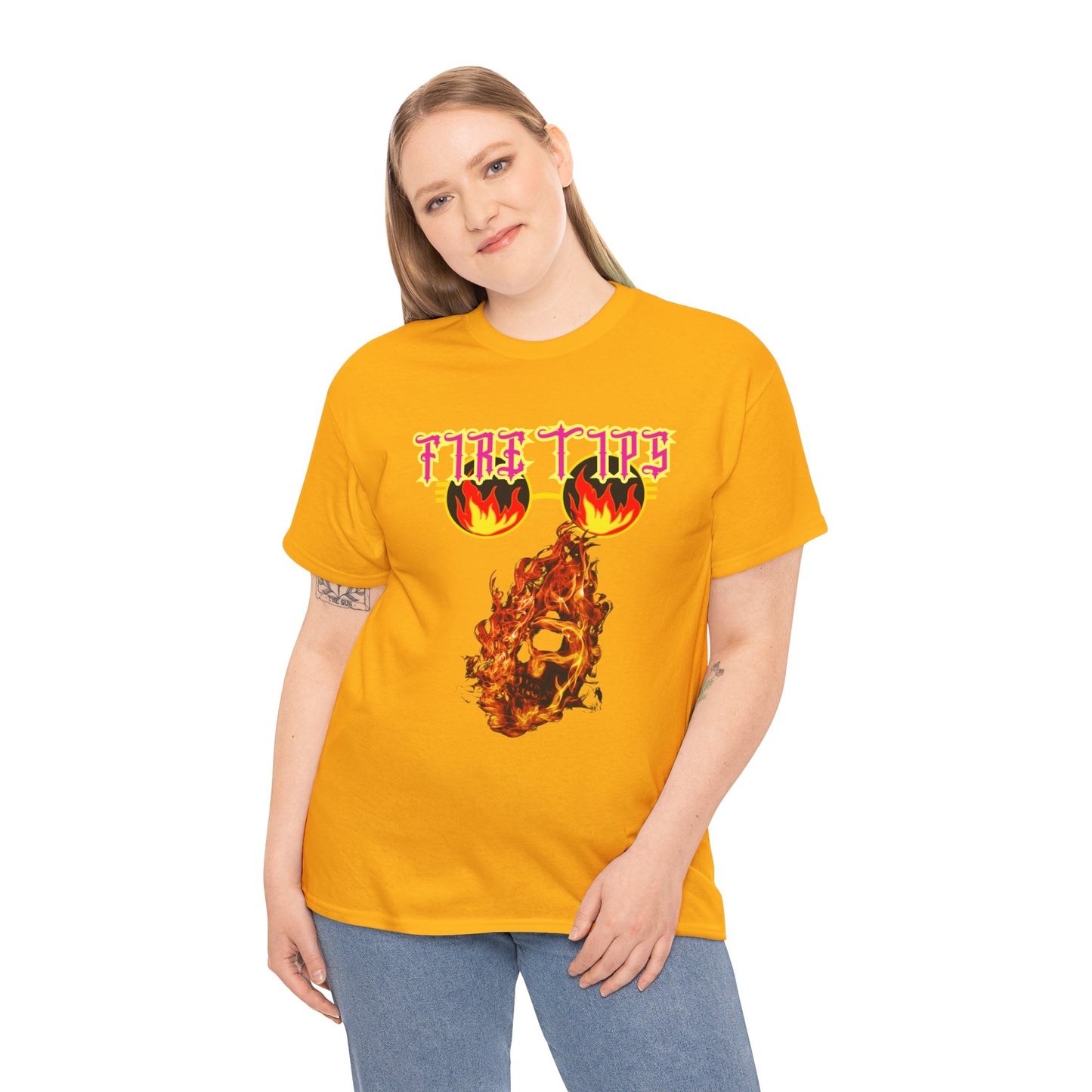 Unisex Heavy Cotton Graphic design (Fire Tips) T-shit