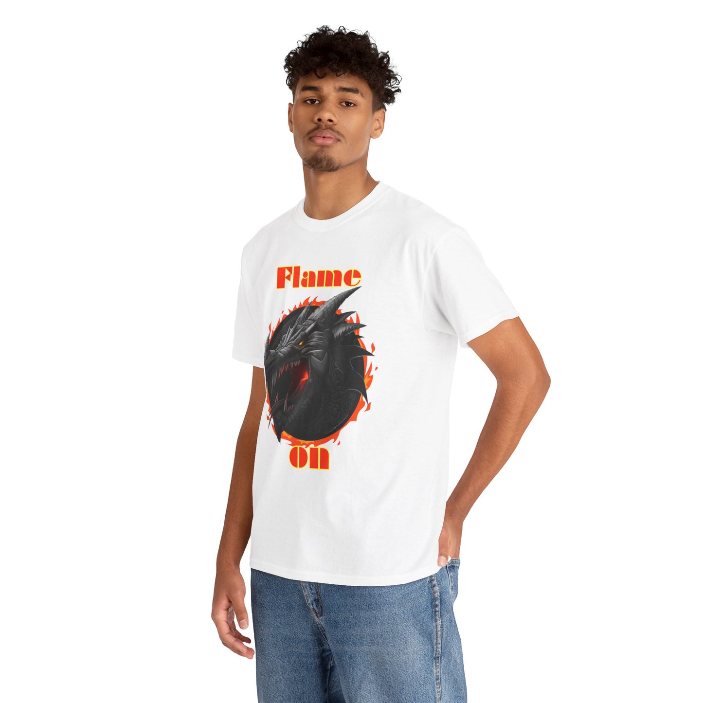 Unisex Heavy Cotton Graphic Design (Flame On) T-shirt