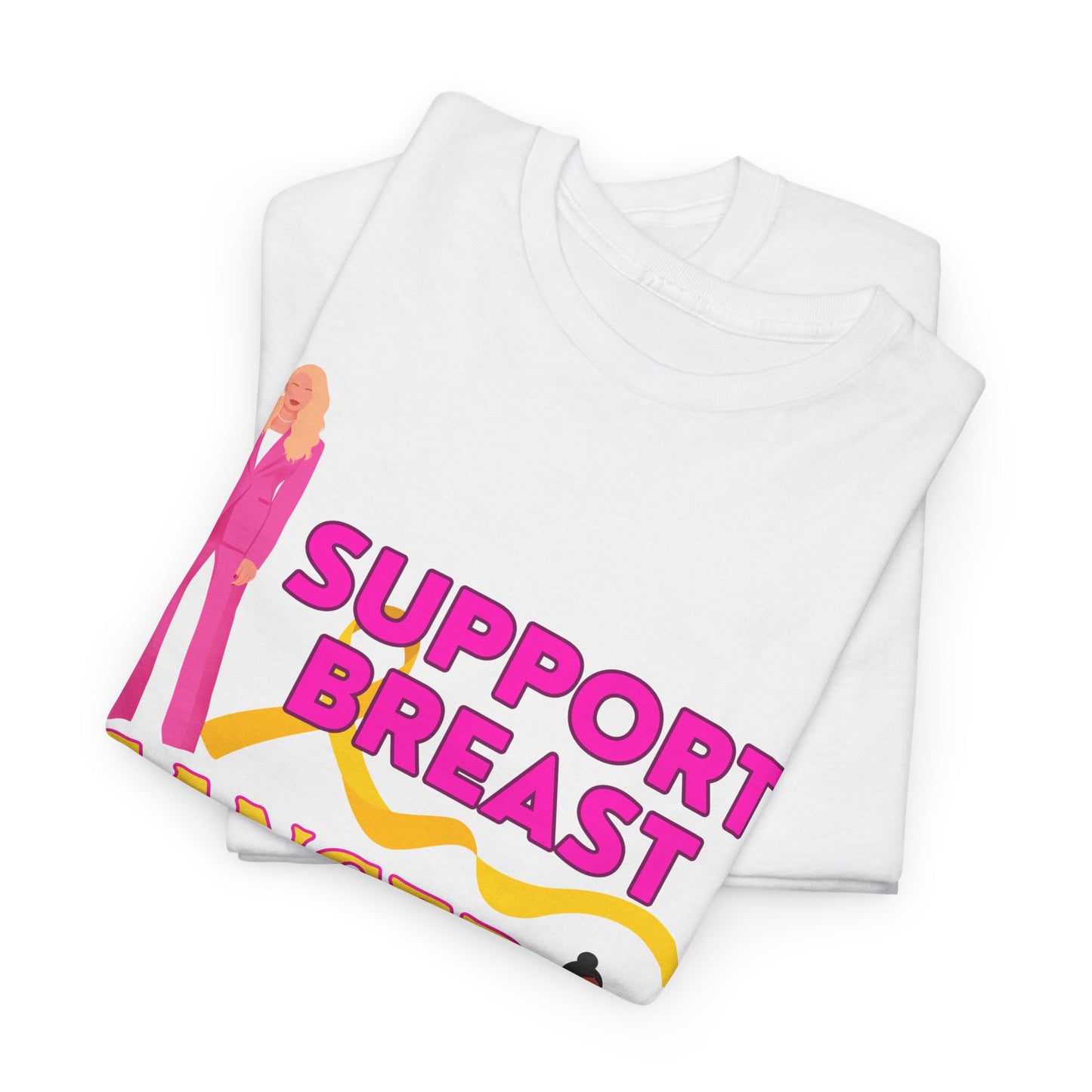 Unisex Heavy Cotton Graphic design (Support Breast Cancer) T-shirt