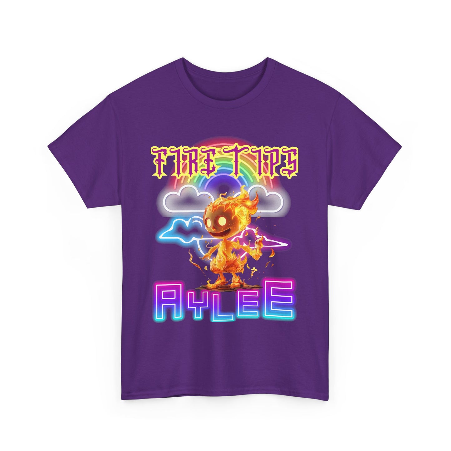 Unisex Heavy Cotton Graphic design (Fire Tips Aylee) T-shirt