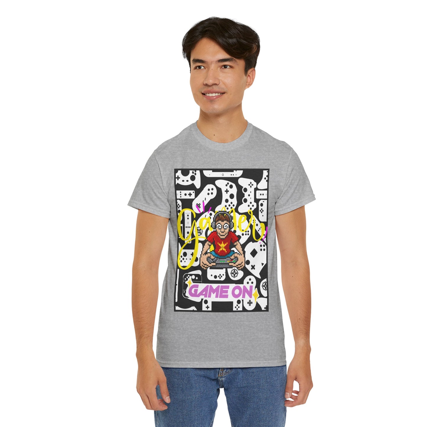 Unisex Heavy Cotton Graphic design (Gamer, Game On) T-shirt