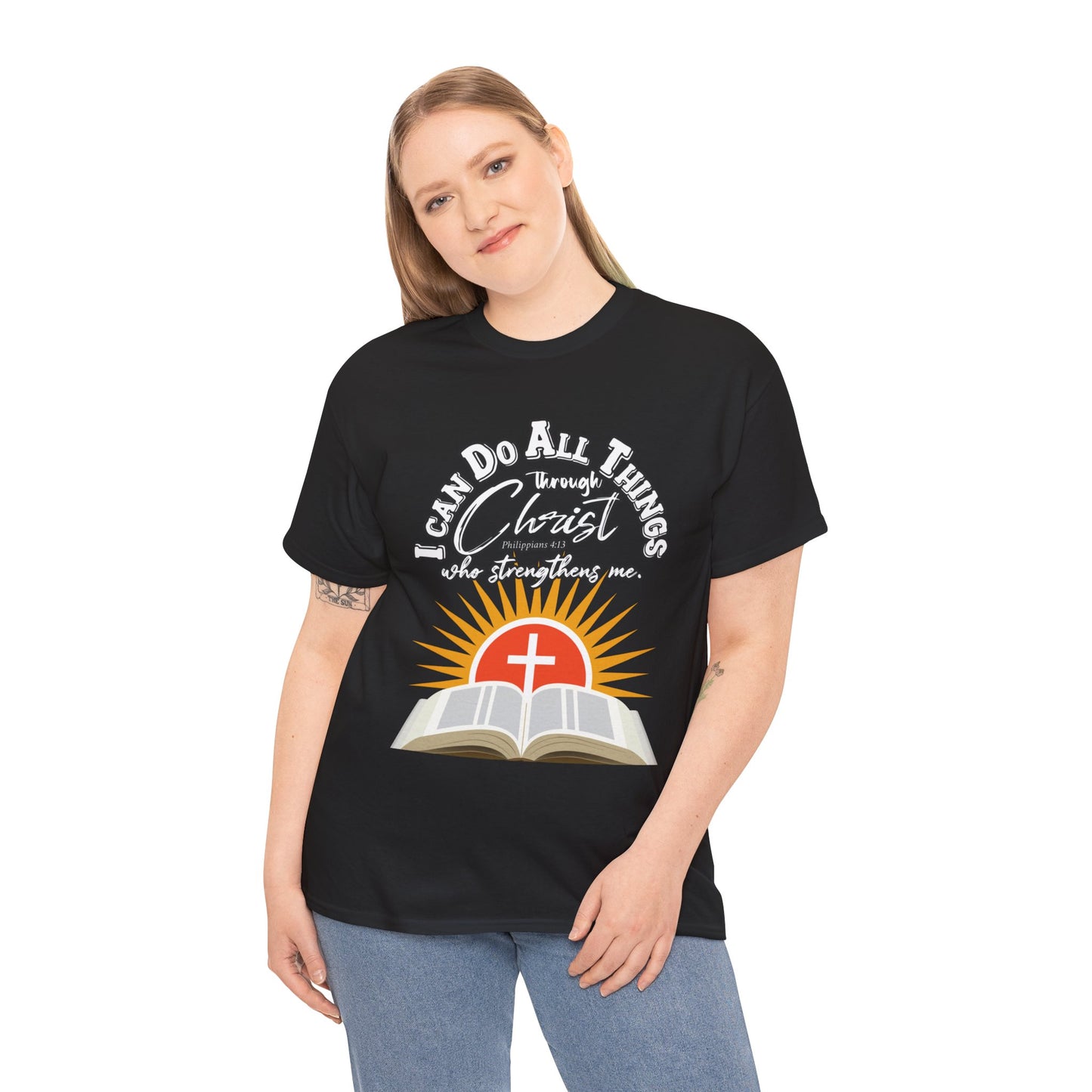 Unisex Heavy Cotton Graphic Design (Through Christ) T-shirt