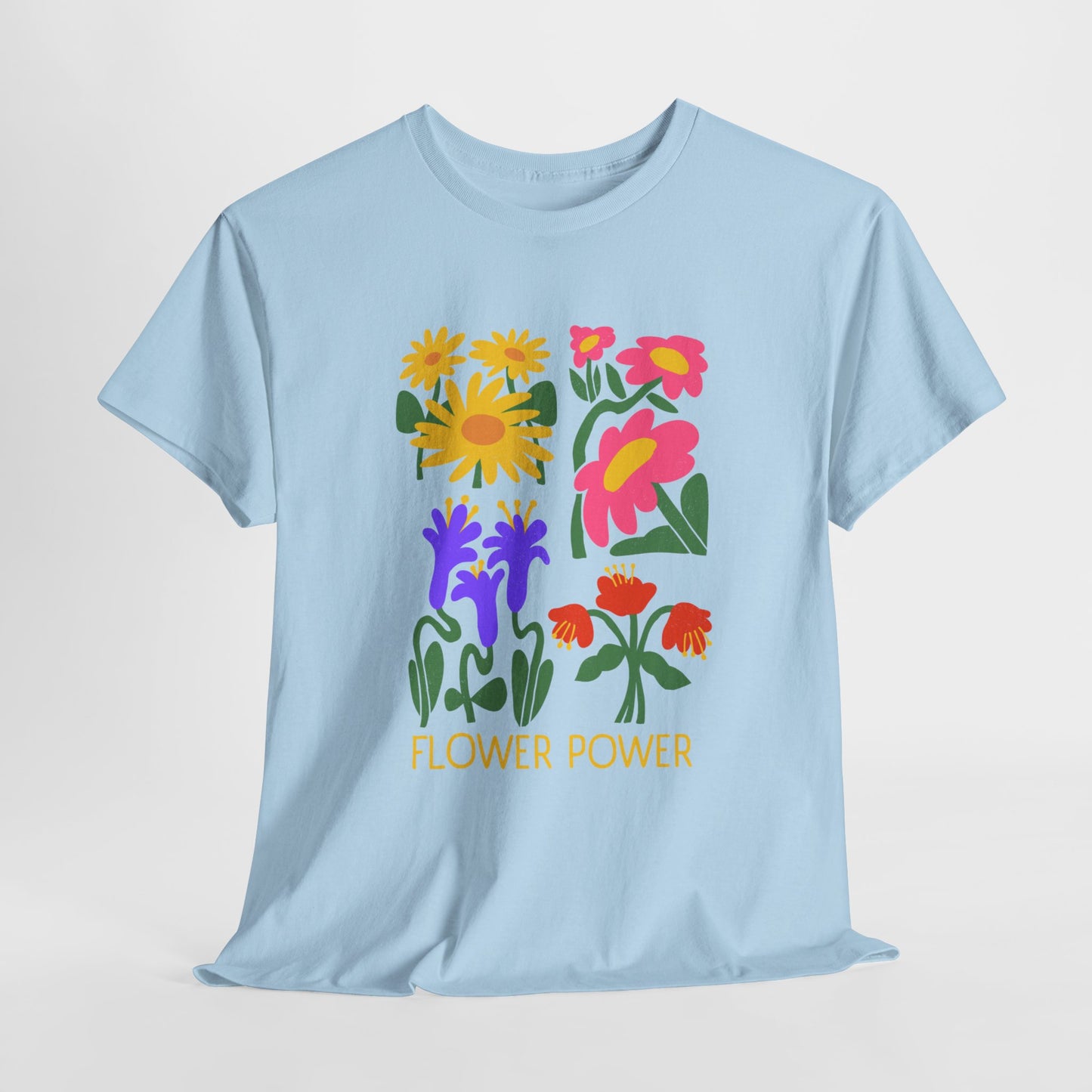 Unisex Heavy Cotton Graphic design (Flower Power) T-shirt