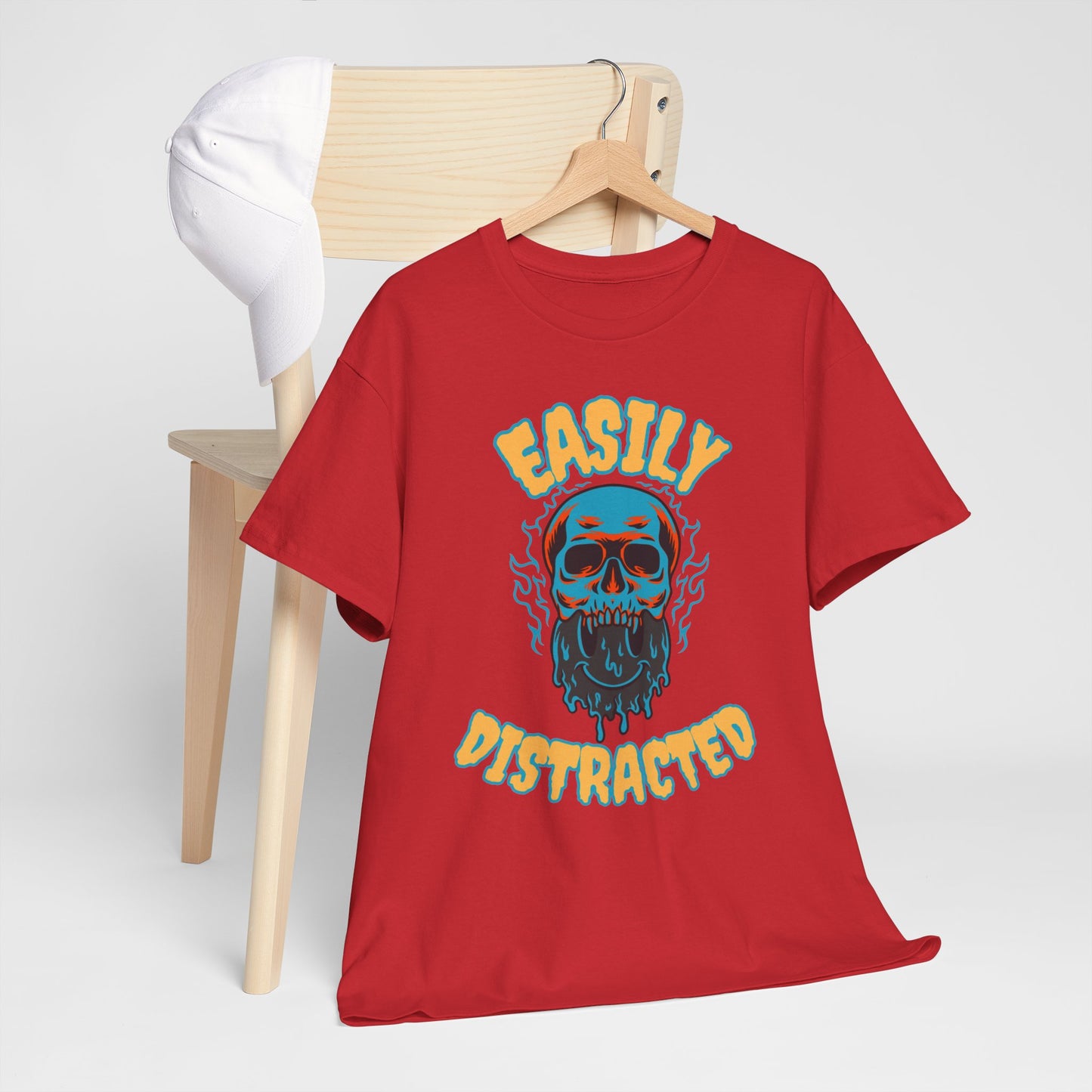 Unisex Heavy Cotton Graphic Design (Easily Distracted) T-shirt