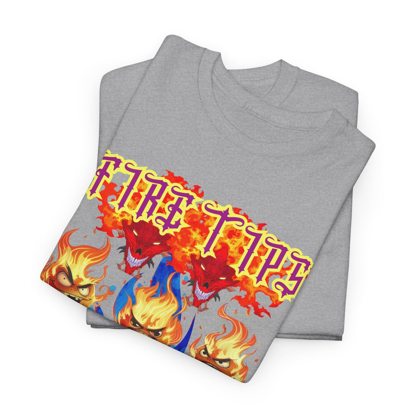 Unisex Heavy Cotton Graphic design (Fire Tips)  T-shirt